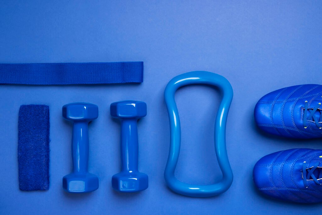 kit deportivo de color azul