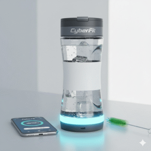 botella transparente blanca